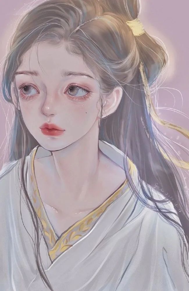 绝美手绘插画壁纸头像|闺蜜|女头