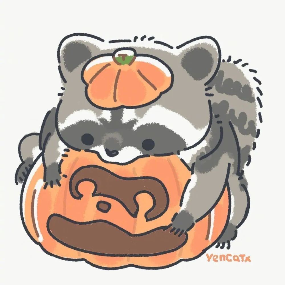 画师笔下的小浣熊萌化了