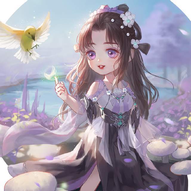 超可爱的古风q版头像紫紫老师yyds