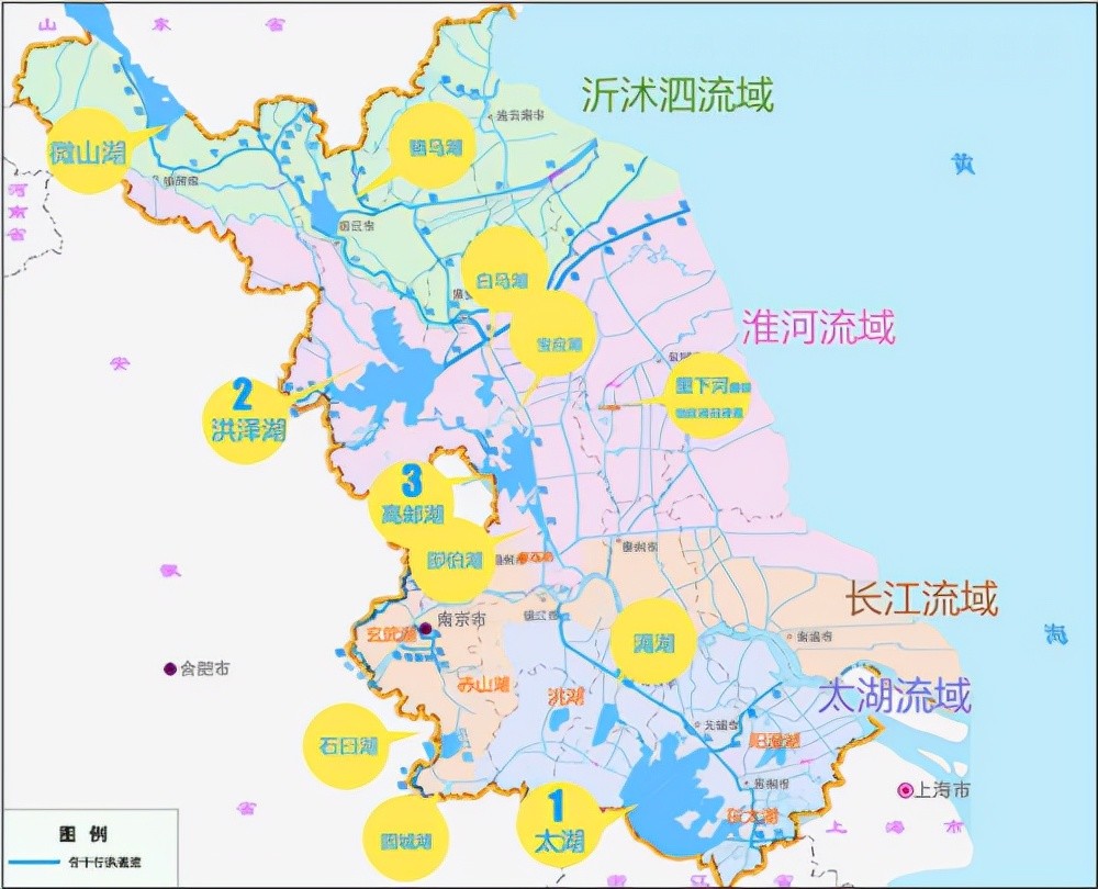 江苏省水系图