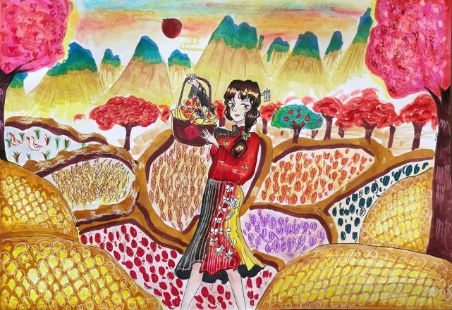 稻花香里"画"丰年,小画家们用画笔勾勒丰收喜悦!