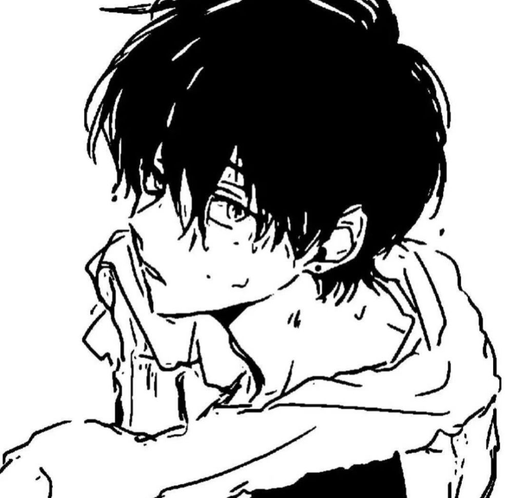 黑白动漫男头|爱的很浅 藏的很深
