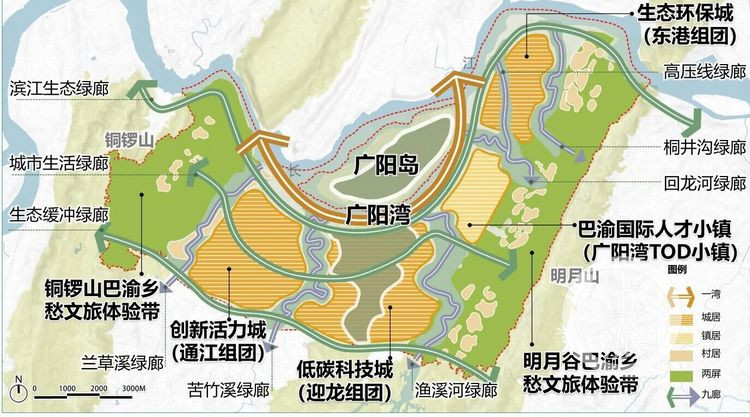 广阳湾智创生态城规划图10月21日,上游新闻记者从"广阳湾智创生态城