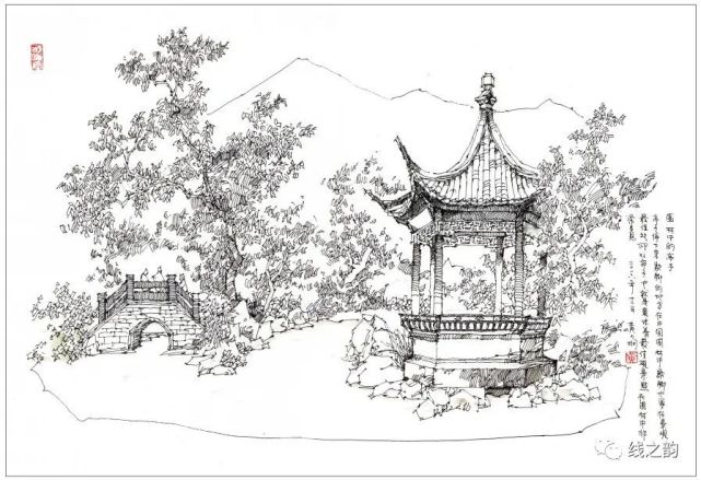 【手绘资源】黄力炯钢笔画古典私家园林(2)
