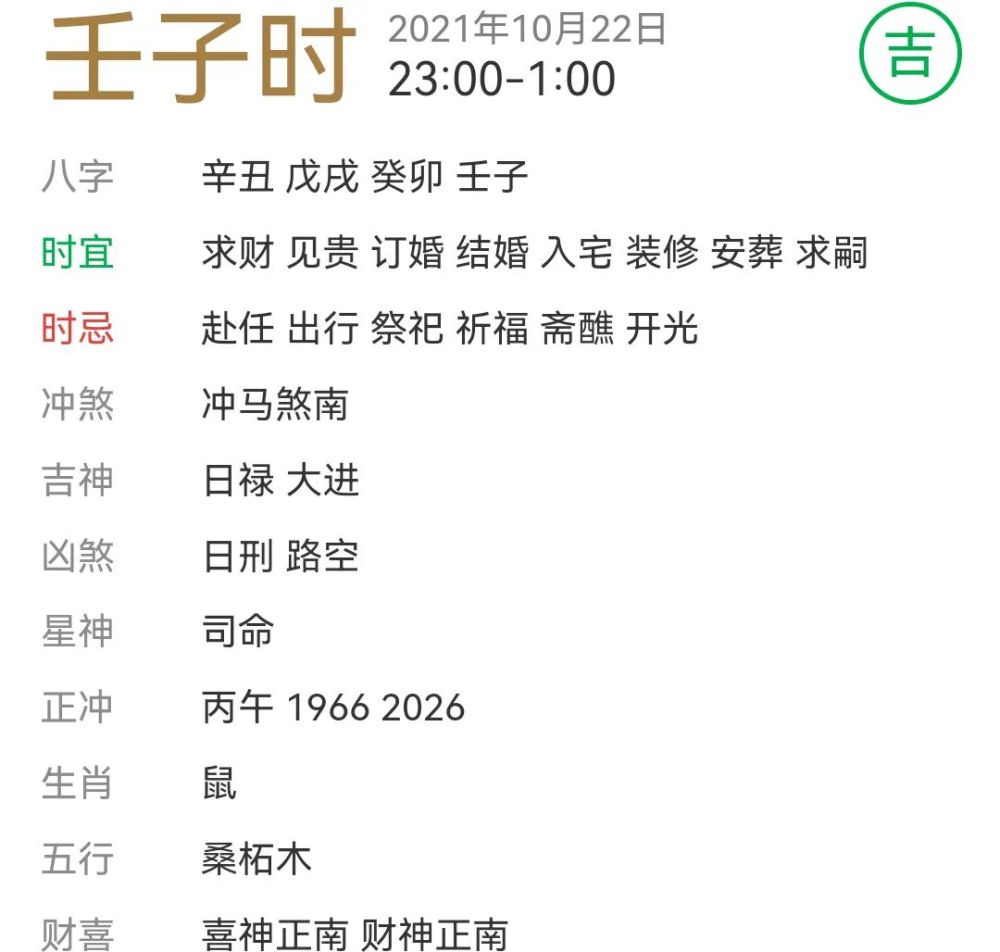 每日宜忌老黄历2021年10月22日