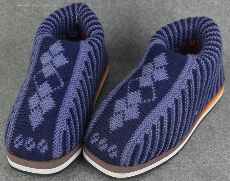 漂亮暖和实用的冬季毛线棉鞋编织教程学起来特轻松简单