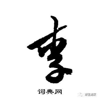 李的草书写法