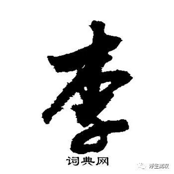 李的草书写法