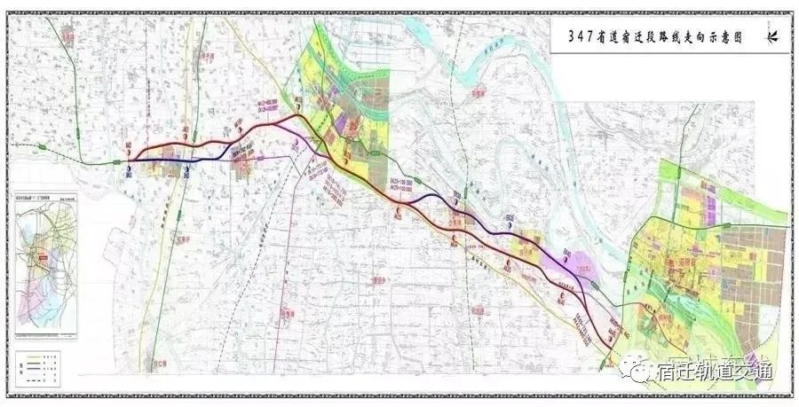 该工程路线起自泗阳西303省道,向西利用临河发展大道,经临河,仓集