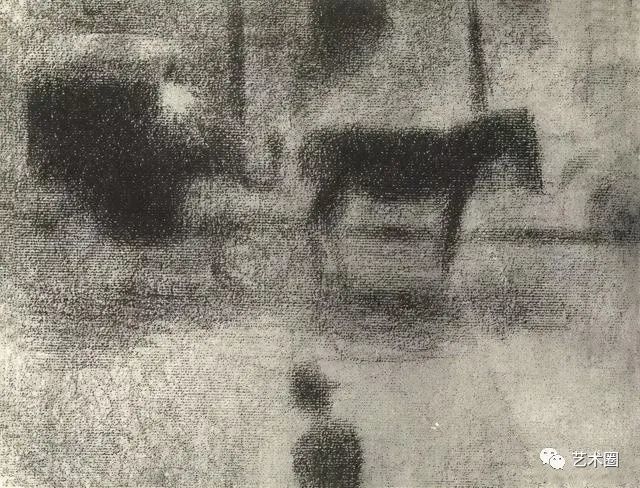 素描i新印象派主义的大师修拉素描作品赏析