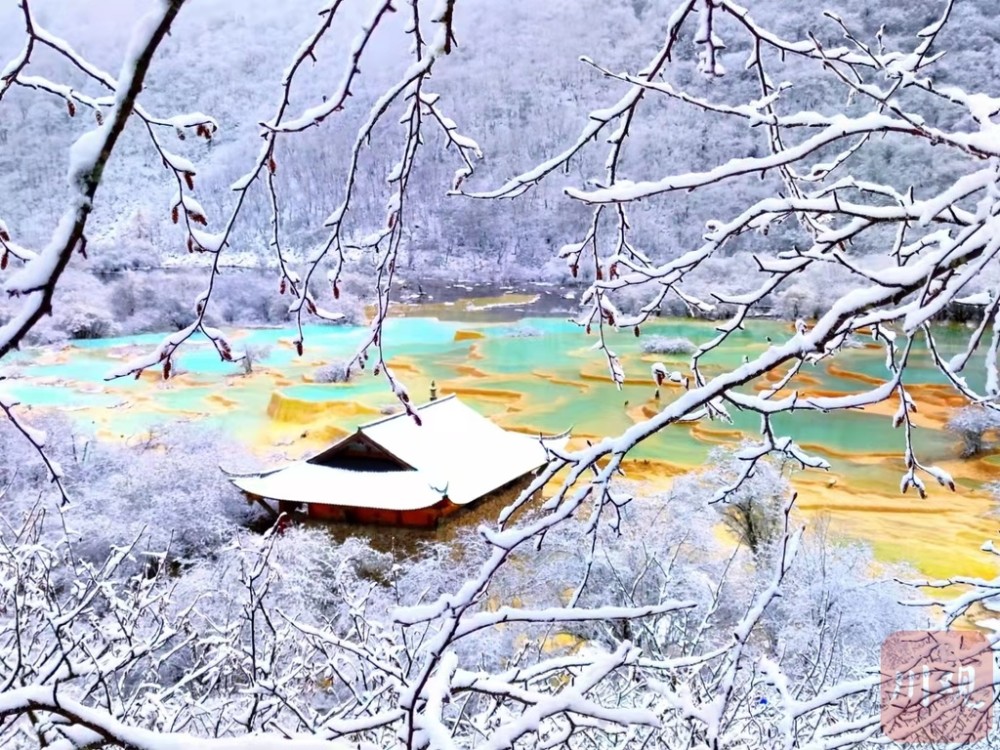 九寨沟景区雪景.梁枫摄