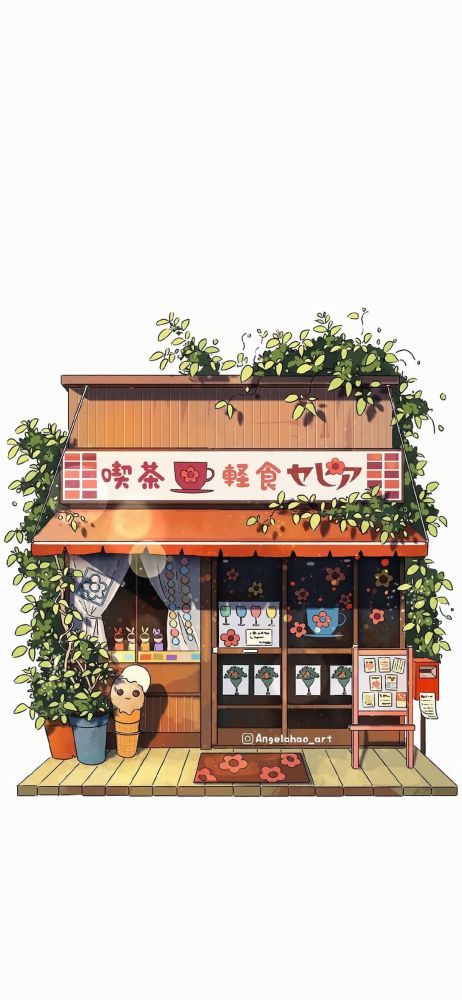 壁纸|治愈系手绘街边小店