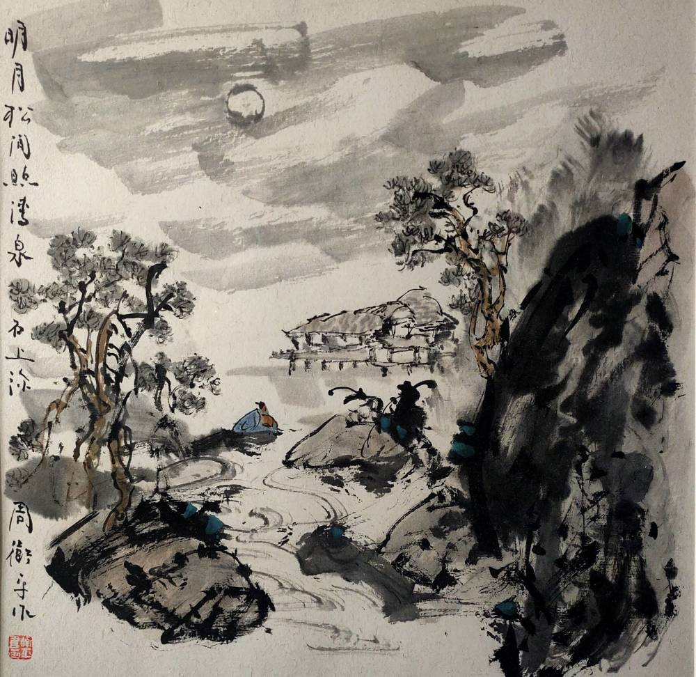 画家周卫平国画,油画作品欣赏