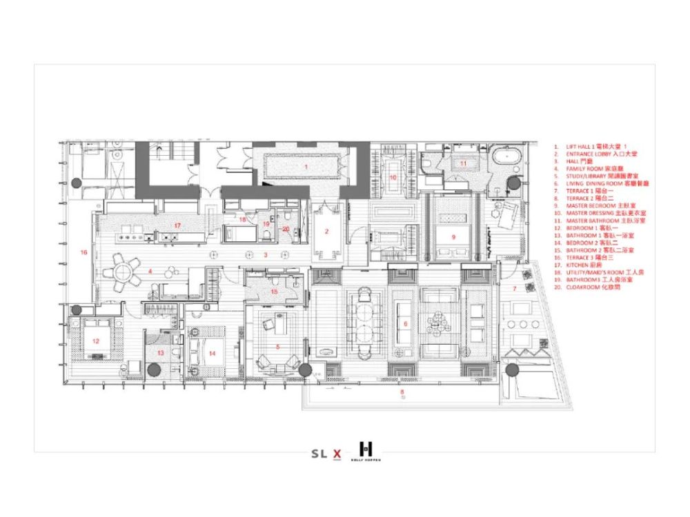 深圳湾一号凯莉赫本梁志天深圳湾t5户型ab巴黎香港深化设计方案