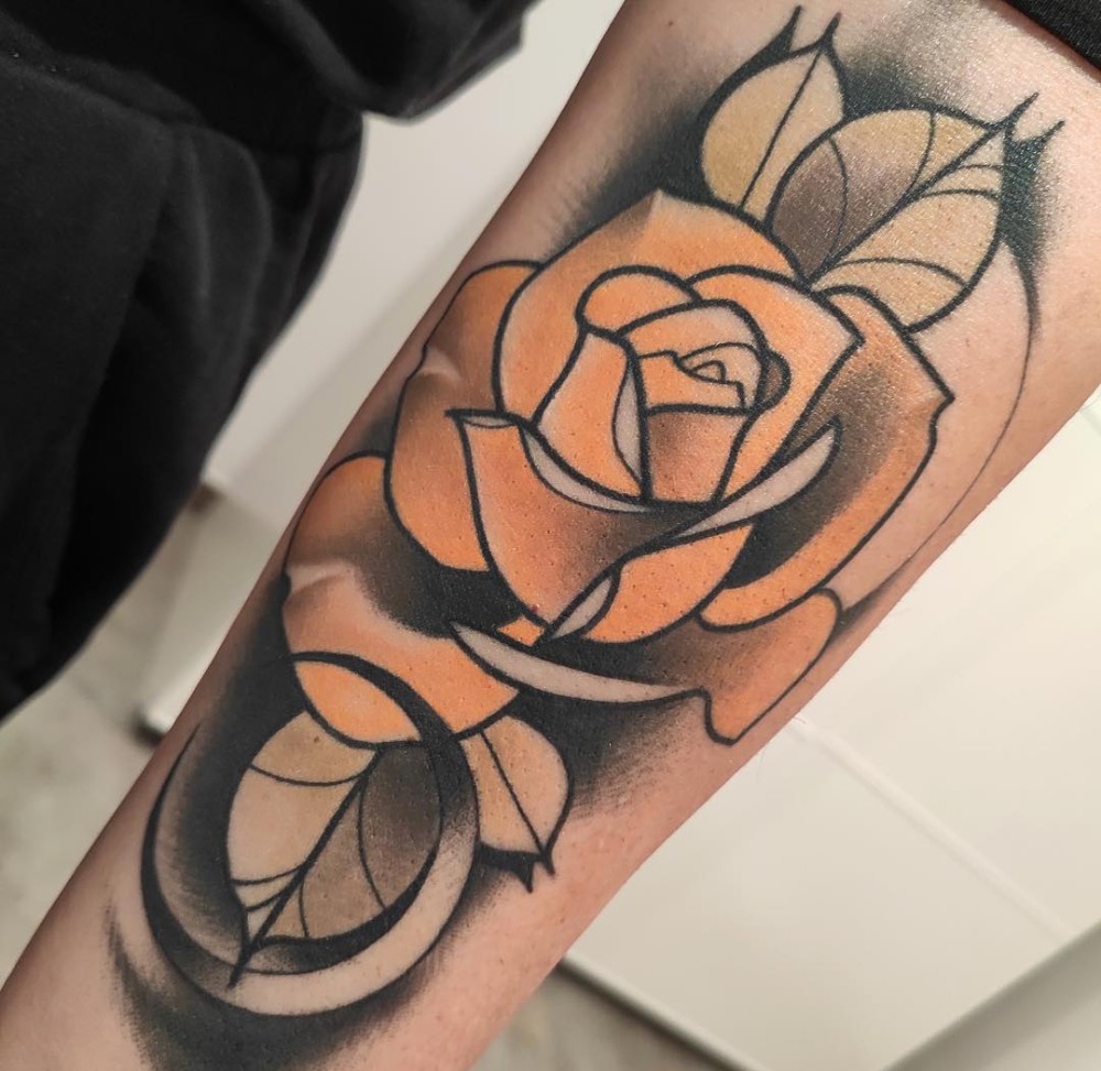 玫瑰花纹身,你知道每个颜色的玫瑰花有什么寓意吗