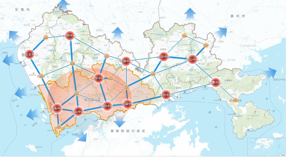 深圳的目标已定常住人口1900万城市一核十二心发展大都市圈