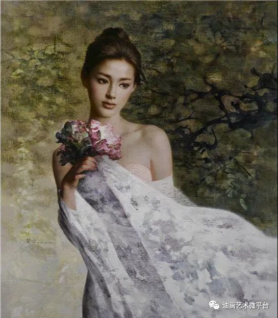 欣赏谢楚余油画中的美女
