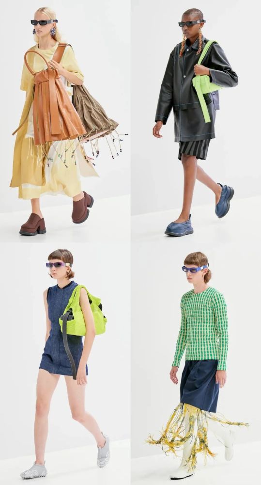 s/s 2022 milan 色彩明亮的女性春夏服装 时装周的好处是整套搭配 除
