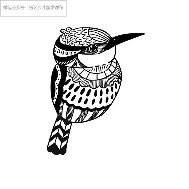 少儿美术汇|可爱的小鸟主题画,线描,水粉,拼贴一篇全