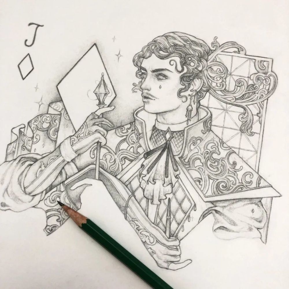 相见恨晚居然有这样牛的手绘大神扑克牌插画这波操作我服了超想要