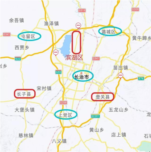 长治目前下辖4个市辖区,分别为潞州区,潞城区,上党区,屯留区,市辖区