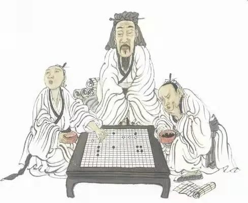 图源:统编教材小学语文六年级下册通过弈秋教两个人学下围棋的事,说明