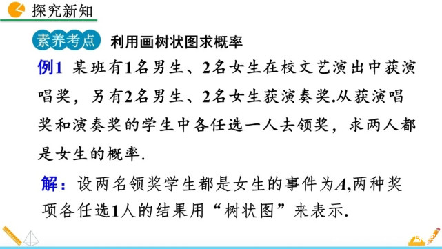 九年级数学|用画树状图法求概率,方法解析与解题步骤讲解,收藏