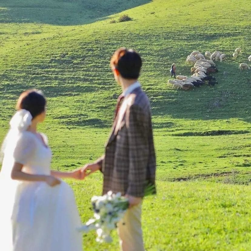 情侣头像丨从校服到婚纱结局太甜了