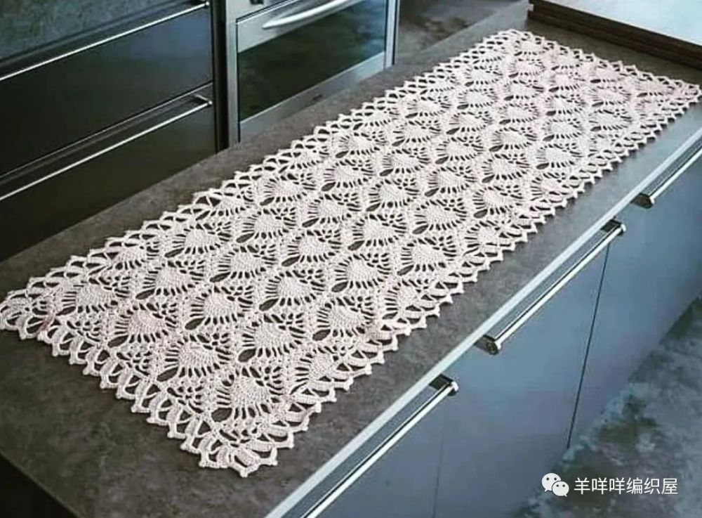 钩针方形台布