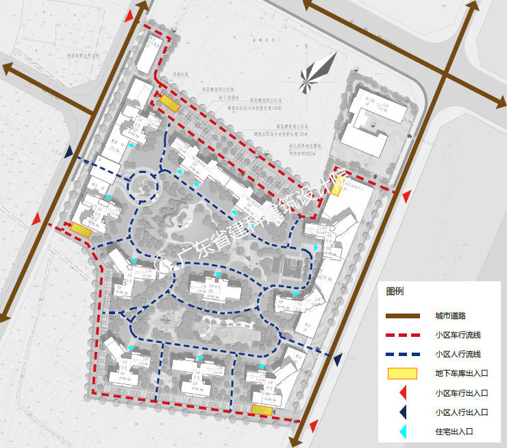 住宅小区规划设计之交通分析广东省建科建筑设计院