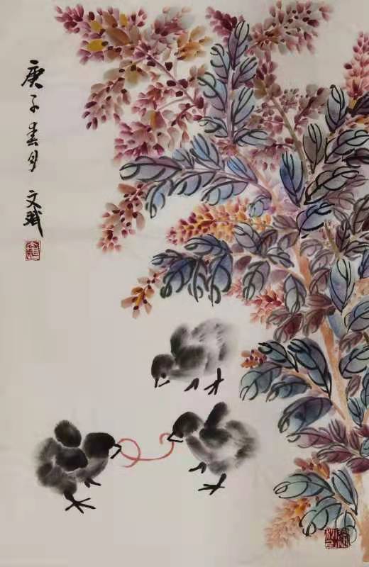 甘肃省著名画家席文斌国画作品欣赏