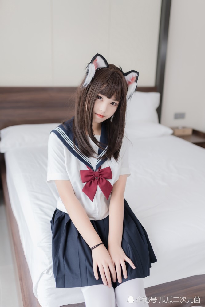 cosplay欣赏丨jk制服·猫耳少女丨等待朝阳还未升起时的第一缕微光