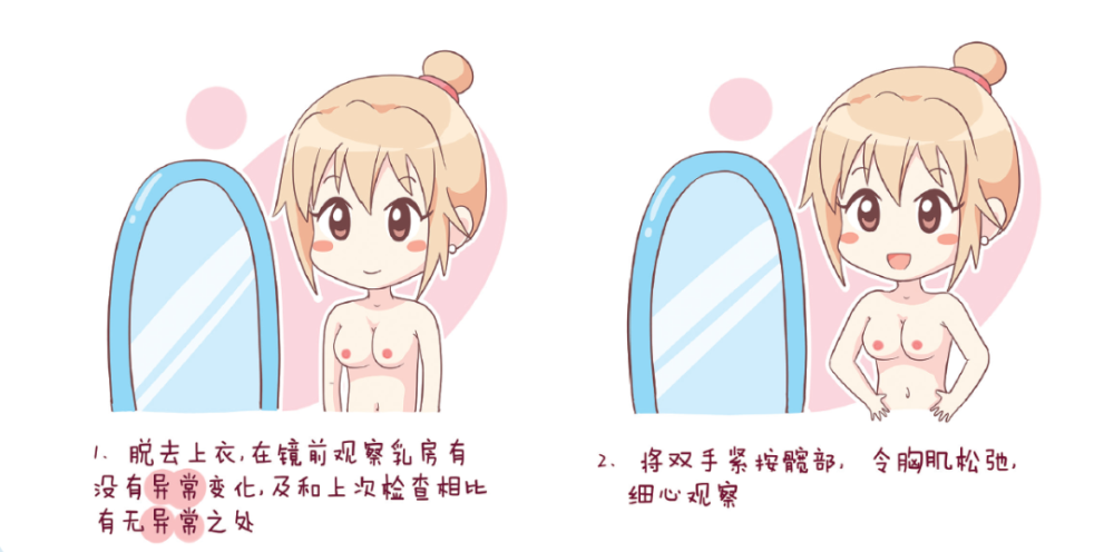 关爱女性为自己或身边的女性朋友收藏乳腺癌自检方法