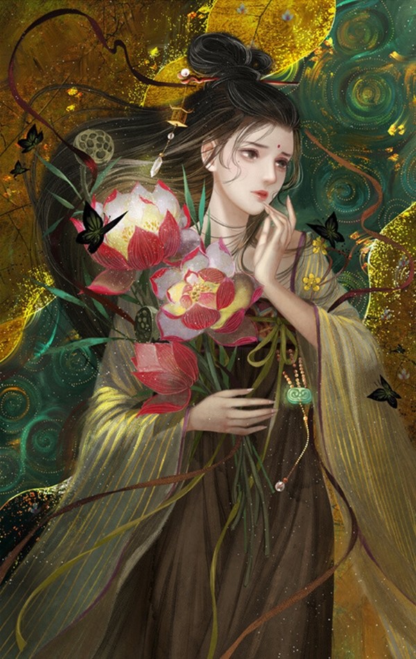 二次元古风美女插画图片分享