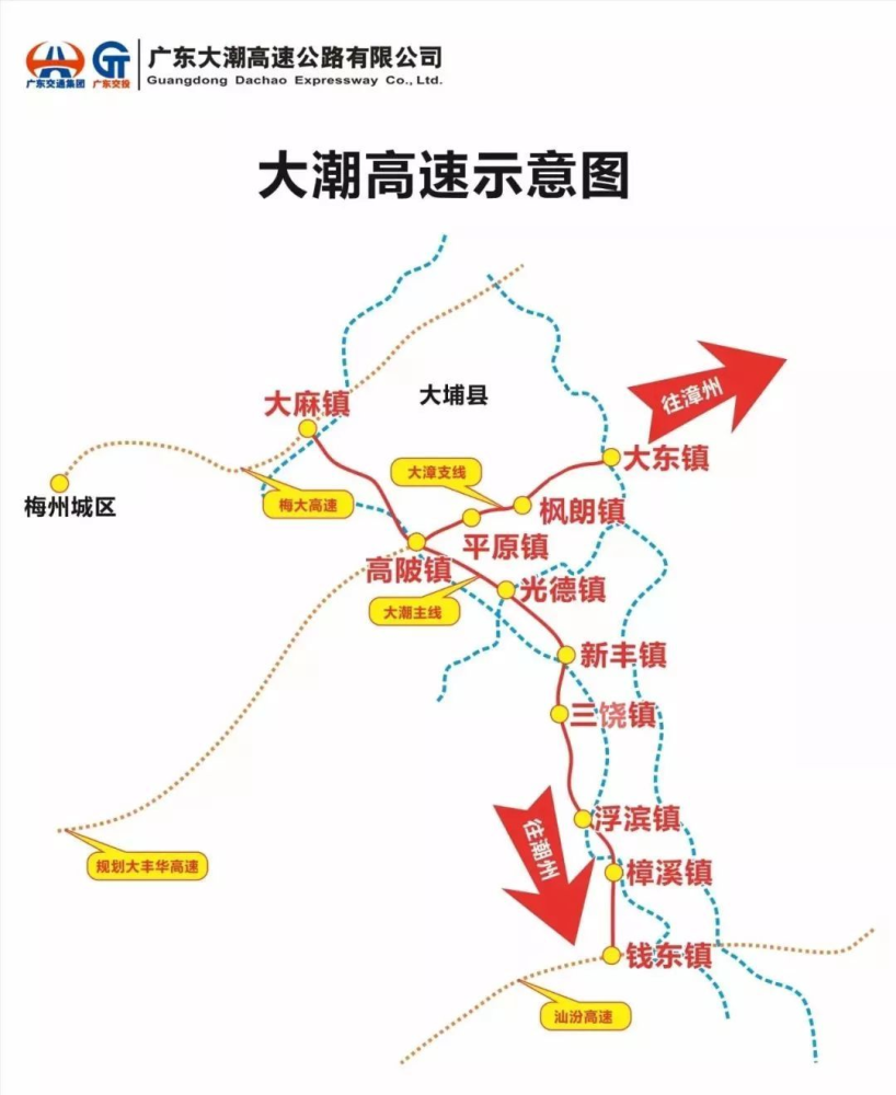 广东大潮高速已通车,沿线的梅州潮州有福了,当地人出行更方便了