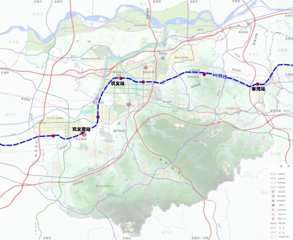 重磅郑州西门户新国土空间规划出炉了涉及k2支线走向及站点分布