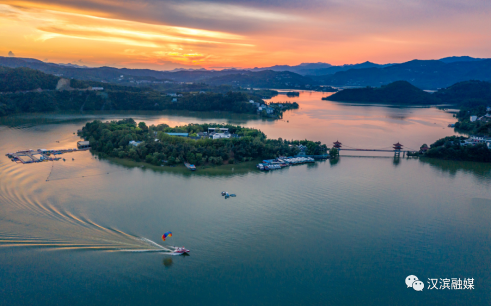 瀛湖风景区翠屏岛俯瞰