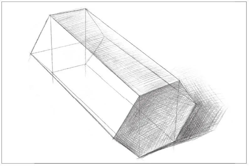 教你学画画:石膏几何体 六棱柱素描教程