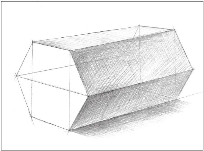 教你学画画石膏几何体六棱柱素描教程