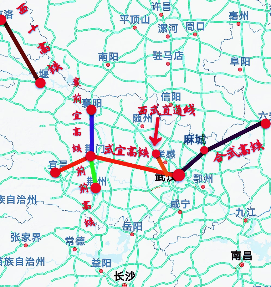 沪渝蓉高铁湖北段详细路线图出炉快看看沿线经过你家吗