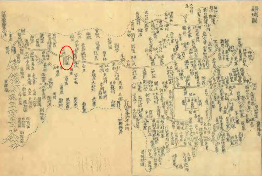 清朝永年县地图,红圈处为临洺关