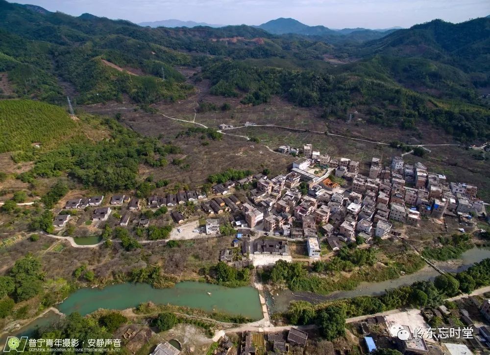 潮汕文化赏析普宁村落航拍后溪坑楼