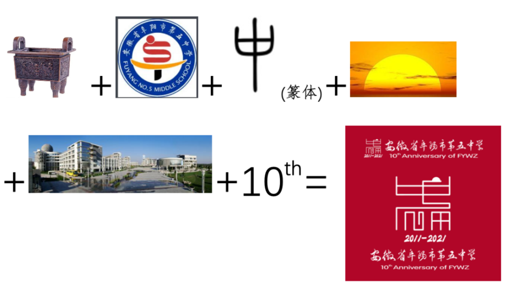 且颜色是取自阜阳市第五中学的校徽