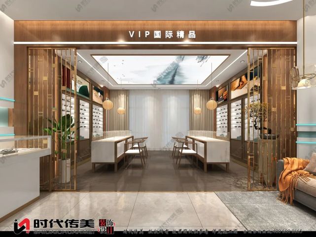 将天花板做成不同层次的造型,灯光效果更加丰富,增设一层环形灯条