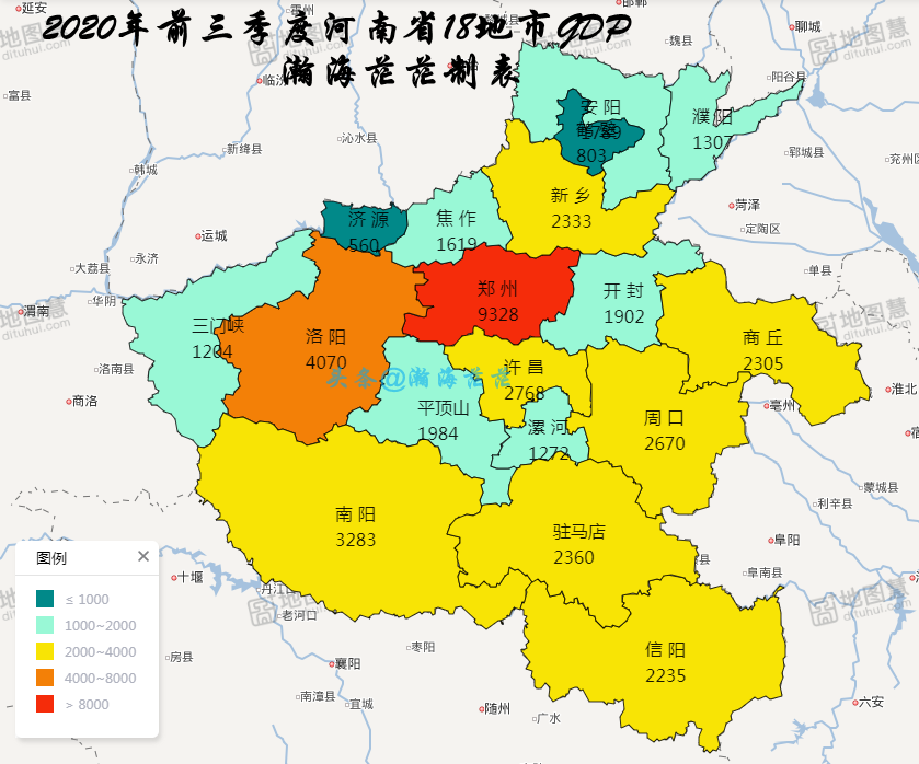2021年第三季度河南省各地市的gdp排行,驻马店连超两市