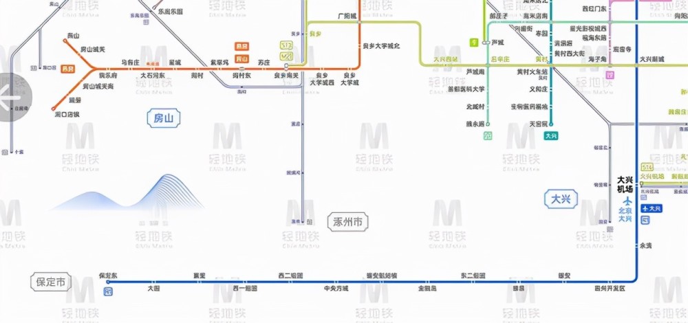 北京良乡到窦店到涿州的轨道线路定义为市郊铁路(s1城市副中心线)