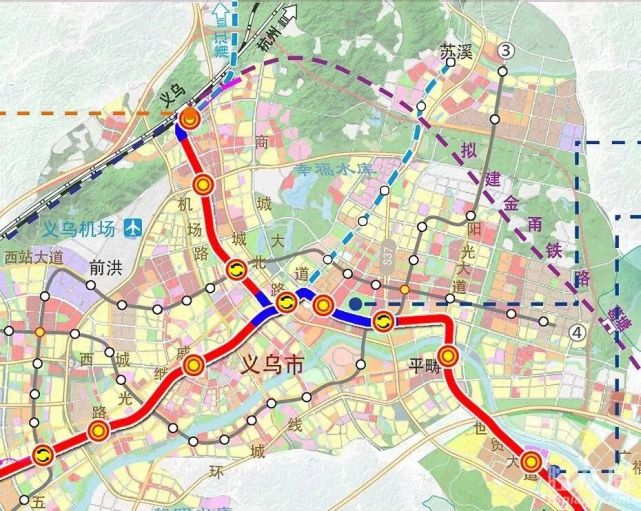 义乌轻轨34号线因不符合申报建设条件