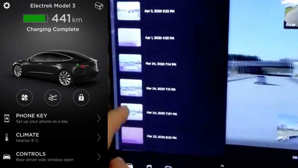 特斯拉软件更新增加了哨兵模式实时摄像头访问