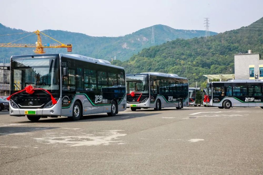 舟山首批20辆宇通轮边驱动纯电动公交车正式投运