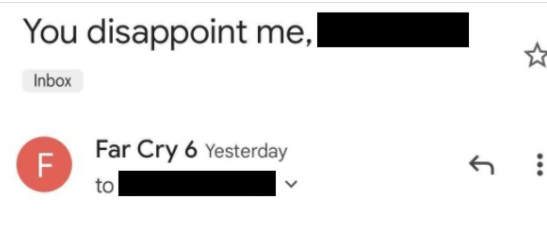 disapoint,inflectionpoint 邮件,邮件的标题就是一段醒目的挑衅:"你让我失望了(you disappoint